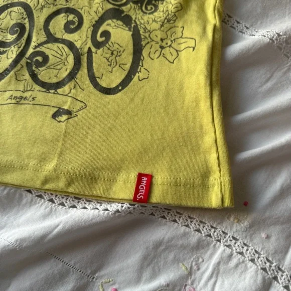 Angels Graphic Yellow Tank Top - Picture 2 of 4